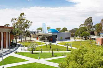 design a realistic 3d planetarium, observatory, or space exhibition hall