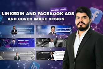 create canva pro linkedin and facebook ads and cover image design