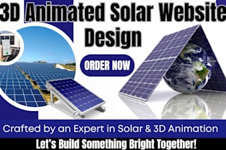 design 3d animated solar energy website design for modern solar energy companies