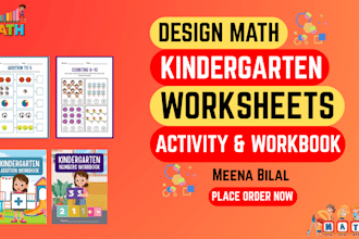 design engaging kindergarten math worksheets and activity books