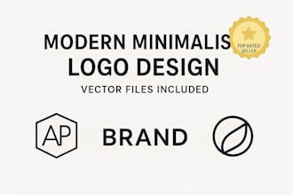 design a modern, professional, and unique minimalist logo for your busine
