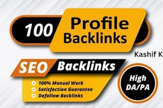 create 100 high authority profile backlinks to boost website