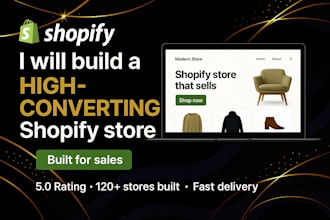 build a modern, high converting shopify store for brands and dropshippers