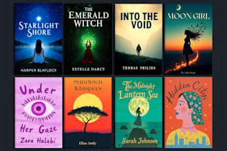 professional book cover design or kindle cover design