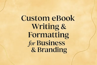write and format your business or self help ebook