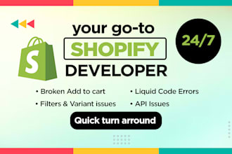 fix shopify bugs, theme and app issues with liquid code
