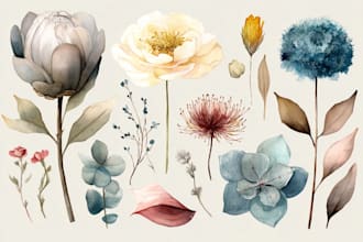 create a beautiful vintage botanical illustration poster