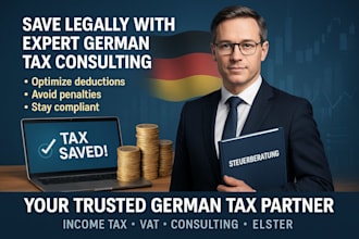 file german income tax, vat return and bookkeeping with certified steuerberater