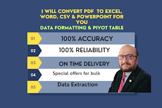 convert bank statement, PDF to excel or CSV format