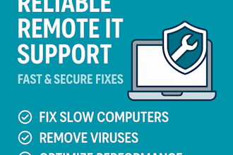 provide reliable , quick IT support, and virus removal