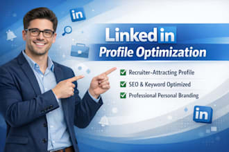 do a fully linkedin profile optimization and your bio banner
