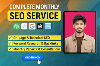 provide monthly global and local SEO service for any business