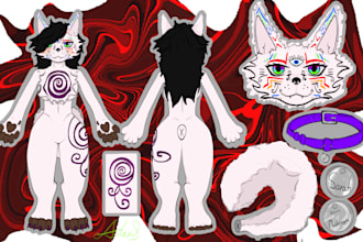 draw furry ref sheet for five bucks