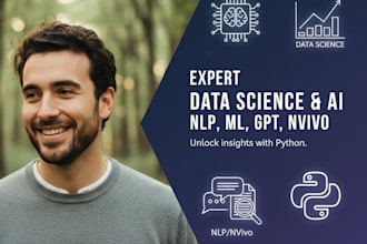 do data science, nvivo, nlp, ai, ml, and gpt, using python