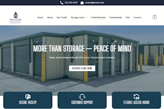 design unit storage website mini storage website rental website facility website
