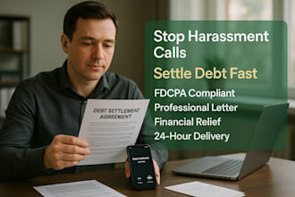 write a debt settlement letter to stop collector calls fast