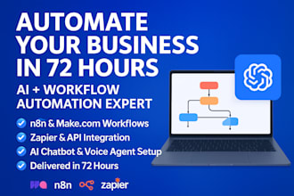 setup automation on make com n8n zapier vapi ai integration in 72 hours