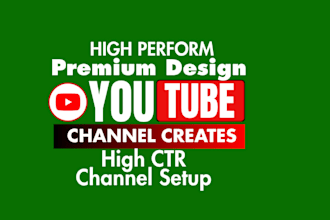 youtube channel create setup logo banner design channel branding and SEO