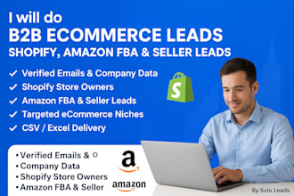 do b2b ecommerce lead shopify leads for amazon seller lead and amazon fba