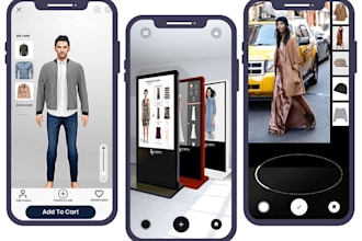 develop virtual try on clothing, lidar 3d measurement app, vuforia