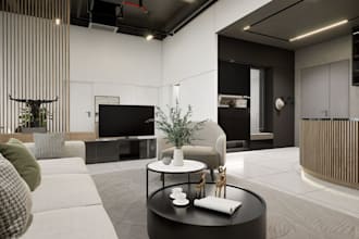 restyle luxurious apartment interior,kitchen area, bathroom space,dinning layout