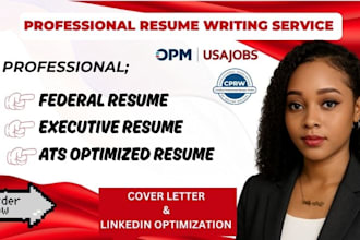 write 2 page federal resume writing for usajobs, professional ats resume writing
