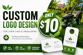make lawncare, landscaping, agriculture, mowing and turfing logo