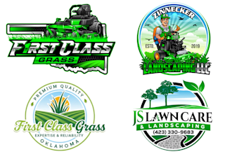 do modern lawn care, landscape, agriculture, mowing and organic logo