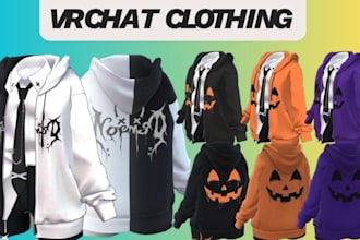 design 3d clothing vrchat clothing vrchat outfit vr assets accessories weapon