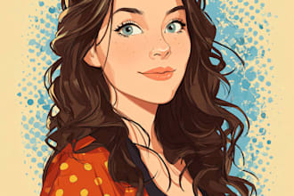 do cute disney cartoon portrait