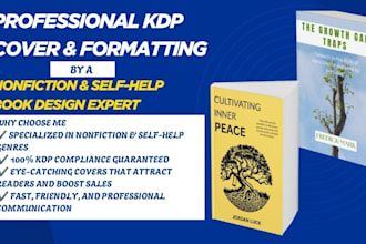 do ebook paperback cover design and kdp formatting for nonfiction self help book