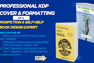 do ebook paperback cover design and kdp formatting for nonfiction self help book