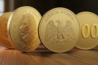 sculpt 3d coin model, 3d medallion, bas relief, pendant, cnc model for 3d print