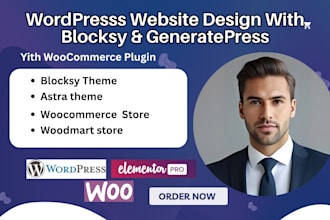 design woocommerce store using woodmart theme astra or blocksy theme