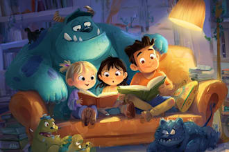 children story book illustration children story book