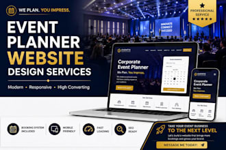 design event planning corporate website event planner party organizer website