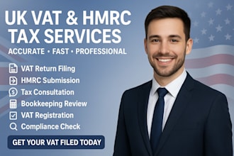 prepare and file your UK vat return and handle hmrc tax