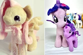 create cute handmade custom crochet kawaii plush toy stuffed animal gift