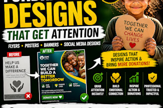create eye catching ngo and fundraising designs that attract donors