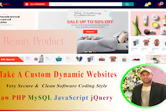 make a custom dynamic website by PHP mysql