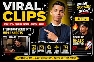 edit viral podcast clips and youtube shorts