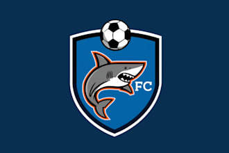 create unique shark football logo for your business