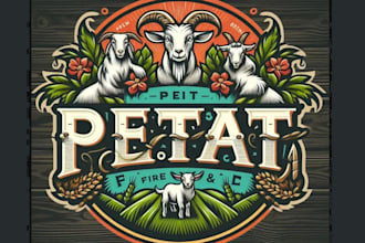 design outstanding pet goat farm esport logo