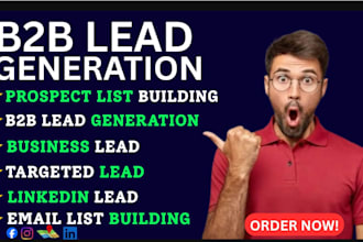 do b2b lead generation, linkedin lead, business lead, and email list building