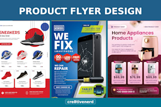 design bespoke exciting product and business flyer