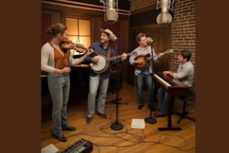 record a fiddle banjo mandolin and keyboard to your country song