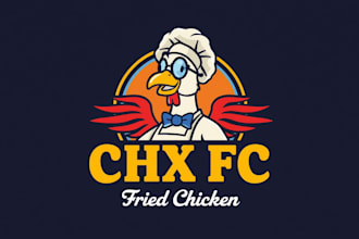 design awesome fried chicken logo within two days
