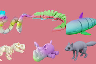 design a custom 3d anime character bjd toy in stl format for printing