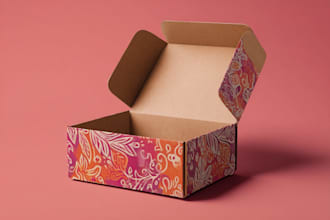 create modern and luxury product packaging box