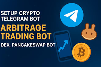 setup crypto telegram bot, arbitrage trading bot, dex, pancake swap bot